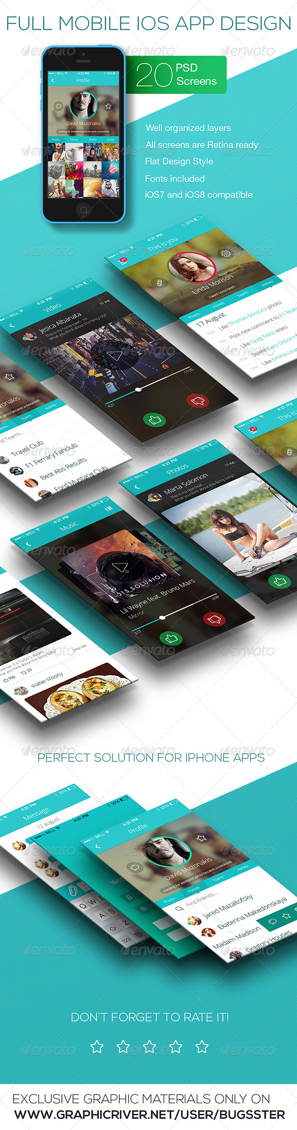 OS Phone Full Mobile App UI Design (User Interfaces)