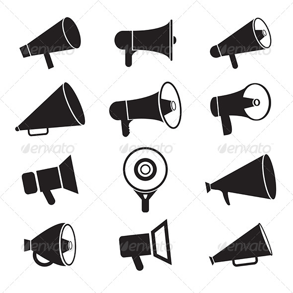 GraphicRiver Megaphone Icons 8643504 GraphicRiver Megaphone Icons 8643504