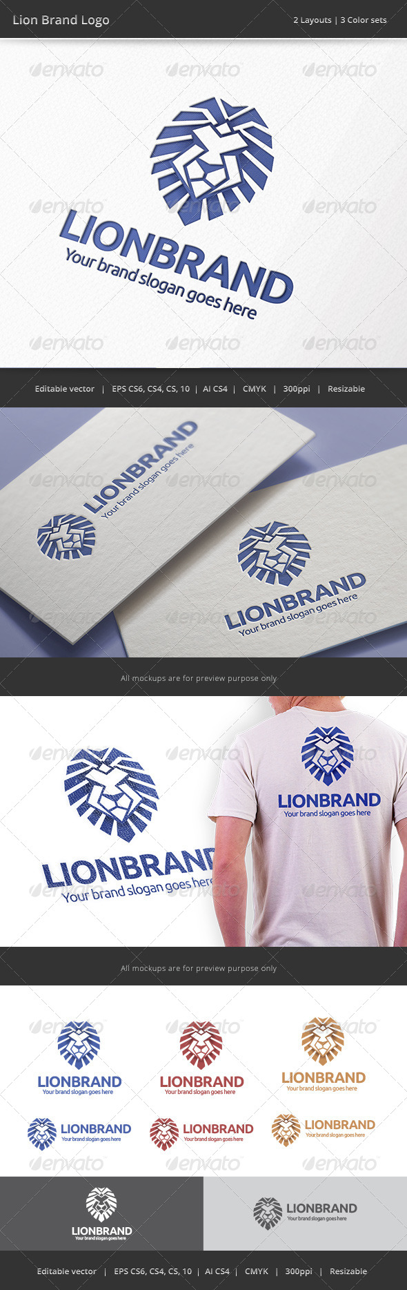 GraphicRiver Lion Brand Logo 8643717 GraphicRiver Lion Brand Logo 8643717