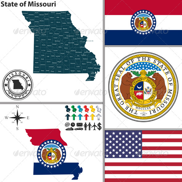 GraphicRiver Map of State Missouri USA 8644282 GraphicRiver Map of State Missouri USA 8644282