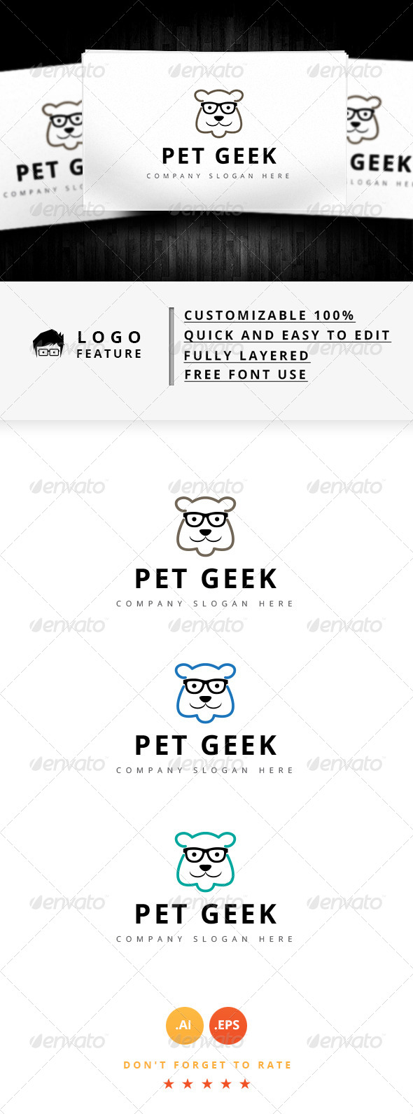 GraphicRiver Pet Geek Logo 8645334 GraphicRiver Pet Geek Logo 8645334