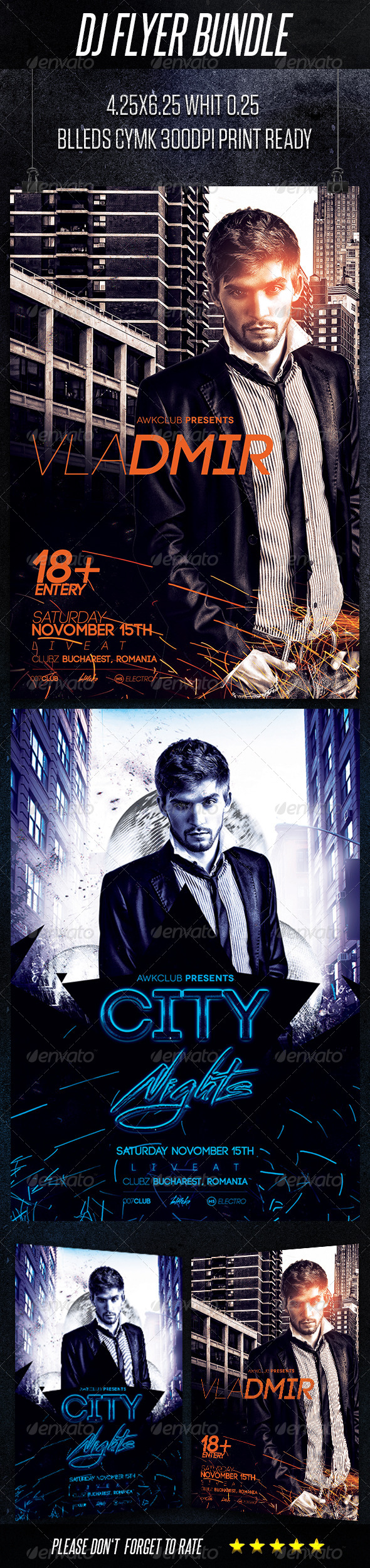 GraphicRiver Dj Flyer Bundle 8645341 GraphicRiver Dj Flyer Bundle 8645341