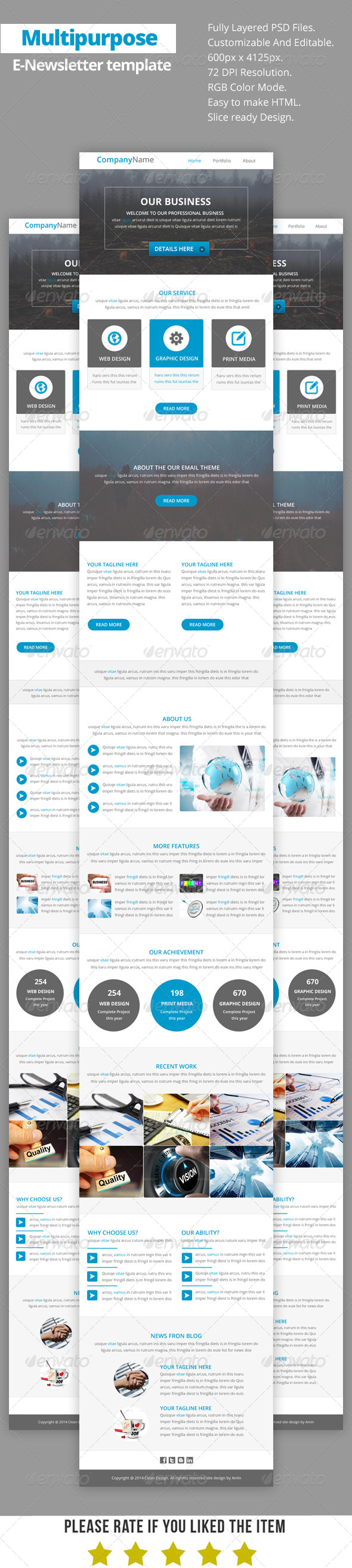 Multipurpose E-Newsletter Template V13 (E-newsletters)