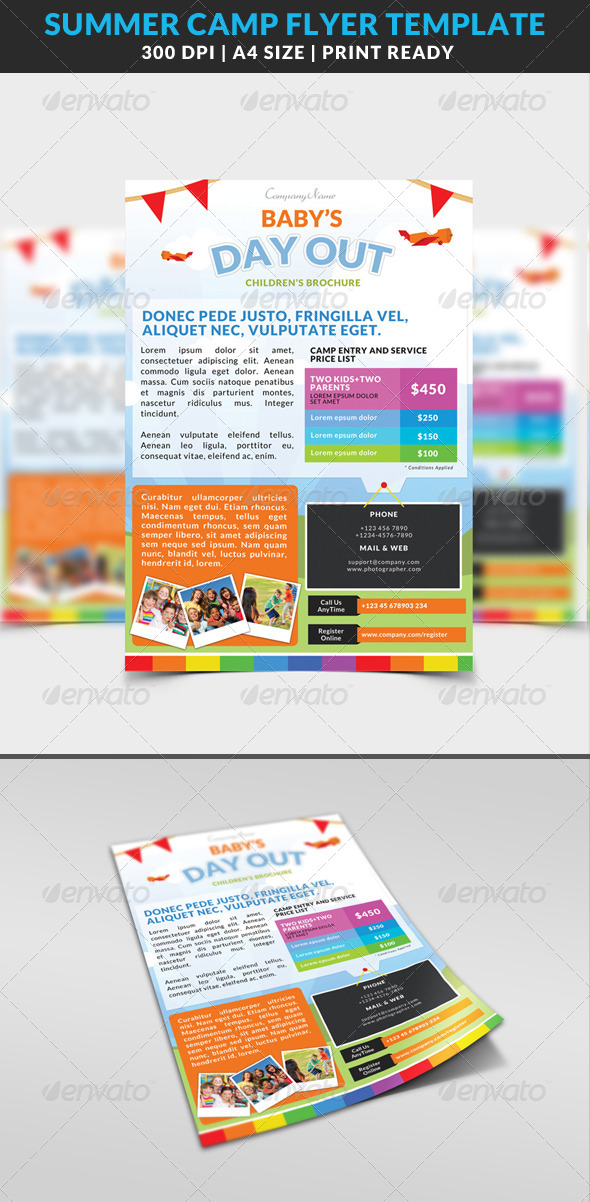 GraphicRiver Summer Camp Kids Children Flyer 8567471 GraphicRiver Summer Camp Kids Children Flyer 8567471