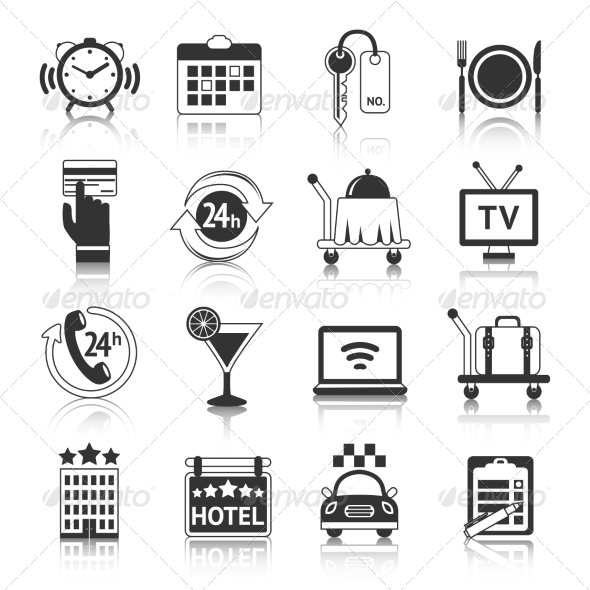 Hotel Icons Set (Miscellaneous)