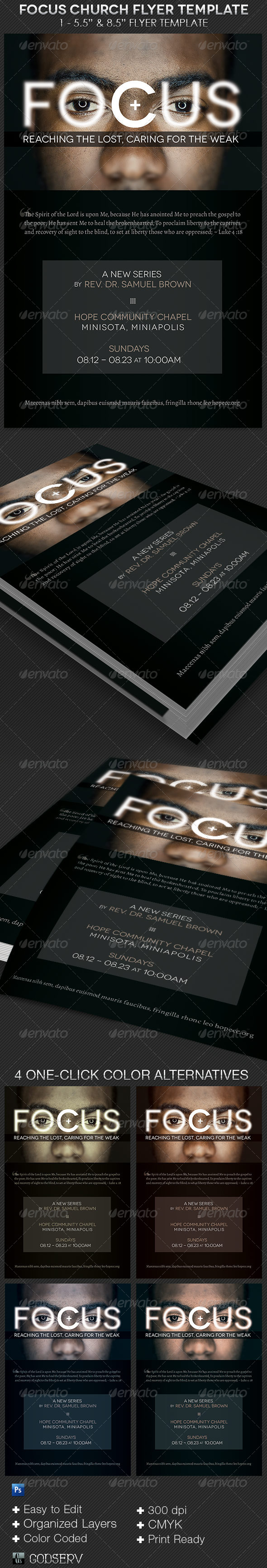 Focus Church Flyer Template