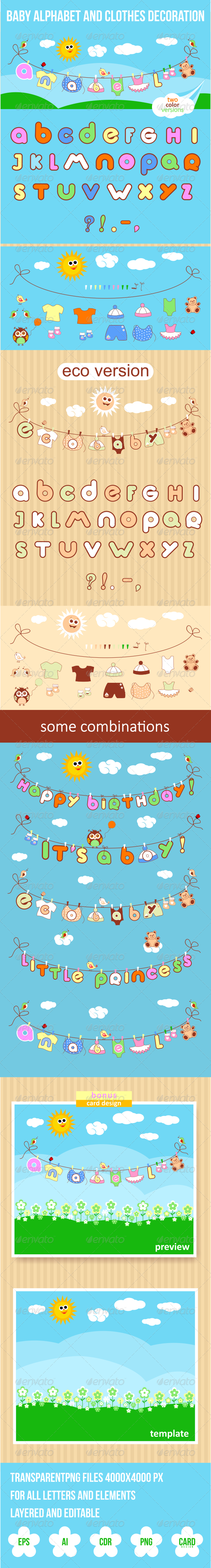 GraphicRiver Baby Alphabet and Clothes Hand Drawn Decoration 8646170 GraphicRiver Baby Alphabet and Clothes Hand Drawn Decoration 8646170