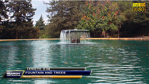 Fountain And Trees Fountain And Trees