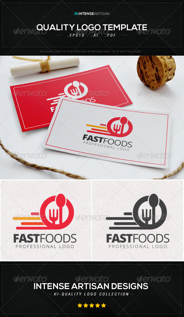 GraphicRiver Fast Foods Logo Template 8646321 GraphicRiver Fast Foods Logo Template 8646321