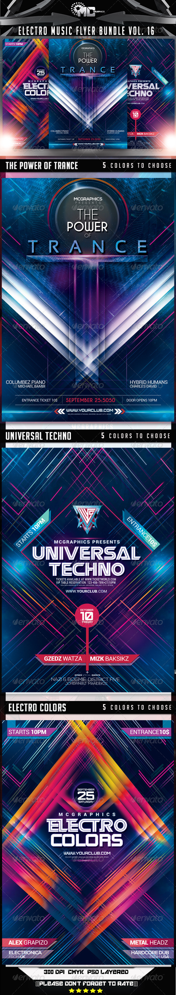 GraphicRiver Electro Music Flyer Bundle Vol.16 8646397 GraphicRiver Electro Music Flyer Bundle Vol.16 8646397