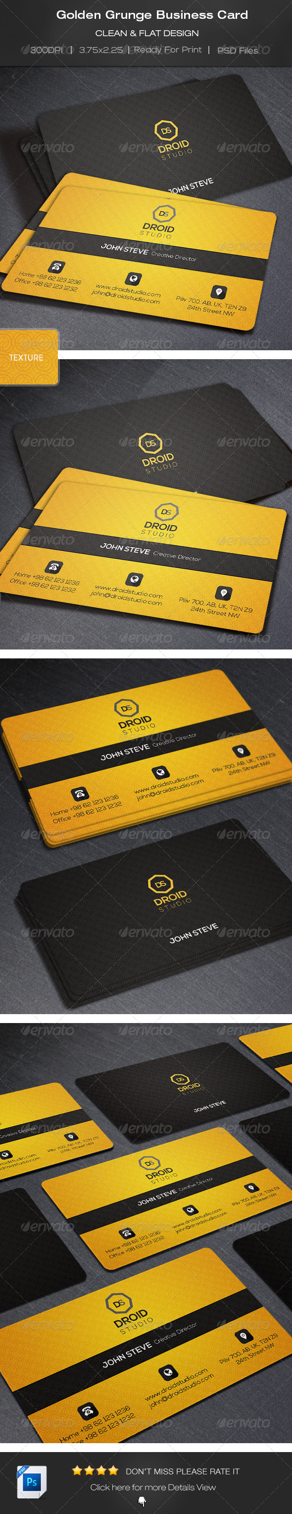GraphicRiver Grunge Business Card 8648307 GraphicRiver Grunge Business Card 8648307