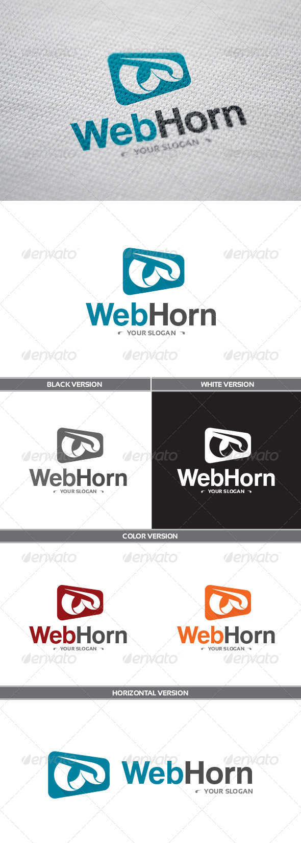 GraphicRiver WebHorn Logo 8654456 GraphicRiver WebHorn Logo 8654456