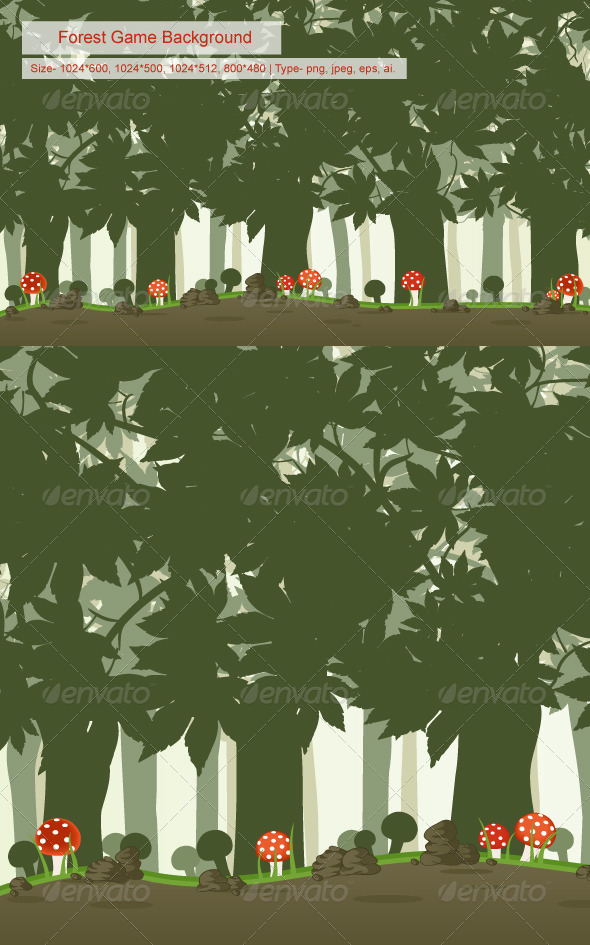 GraphicRiver Forest Game Background 8654485 GraphicRiver Forest Game Background 8654485