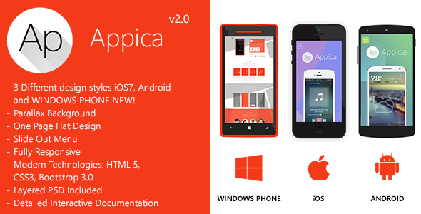 Appica - Responsive App Landing Pages