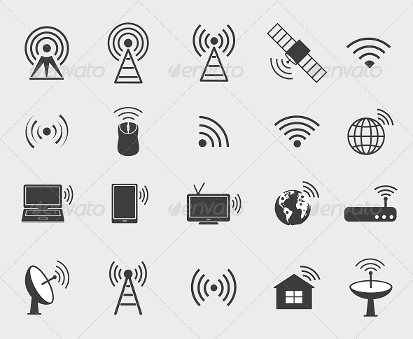 GraphicRiver Black Wireless Icons 8655817 GraphicRiver Black Wireless Icons 8655817