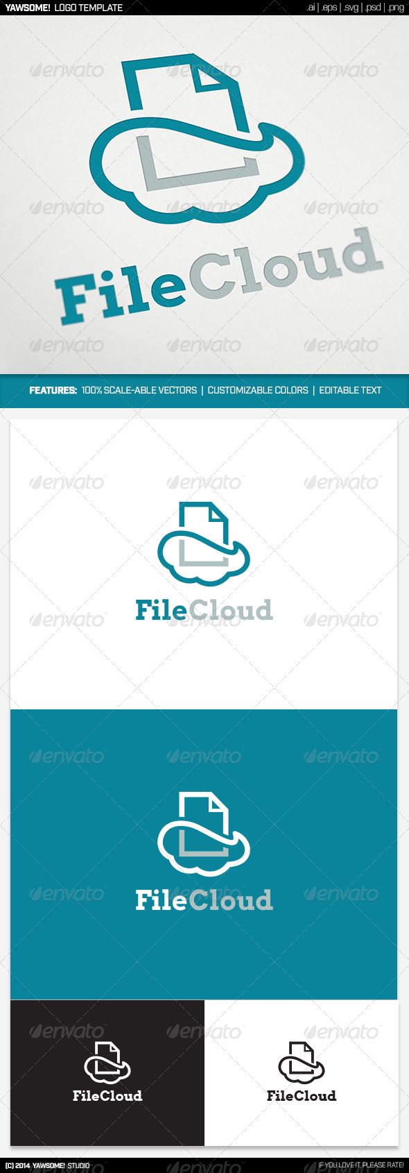 GraphicRiver FileCloud Logo 8645531 GraphicRiver FileCloud Logo 8645531