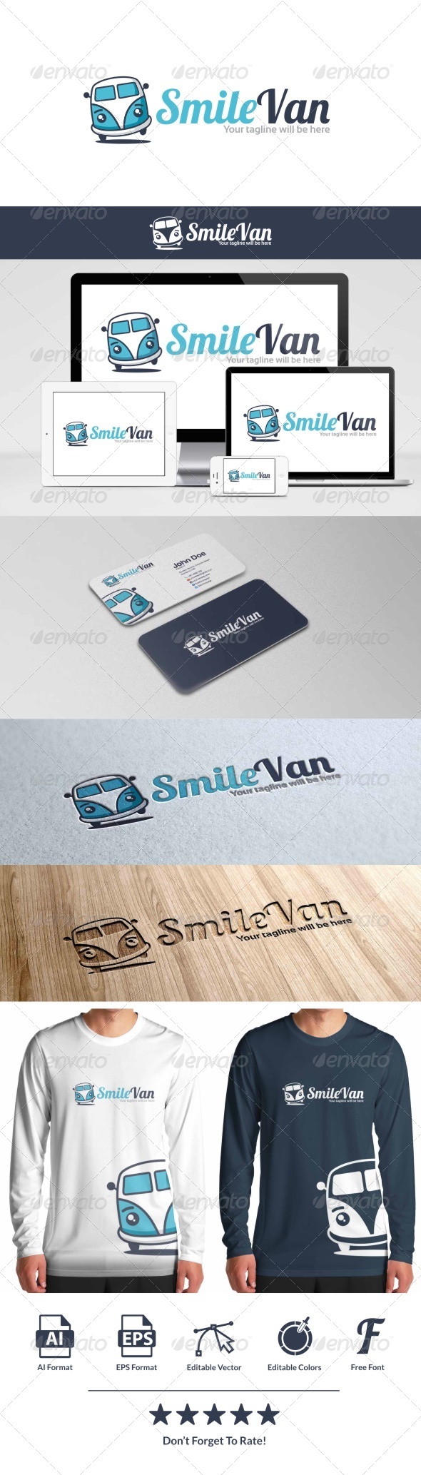 GraphicRiver Smile Van Logo 8646458 GraphicRiver Smile Van Logo 8646458