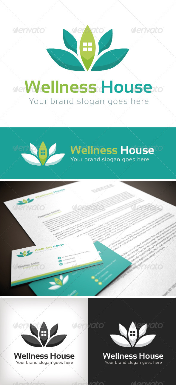GraphicRiver Wellness House Logo Template 8658139 GraphicRiver Wellness House Logo Template 8658139