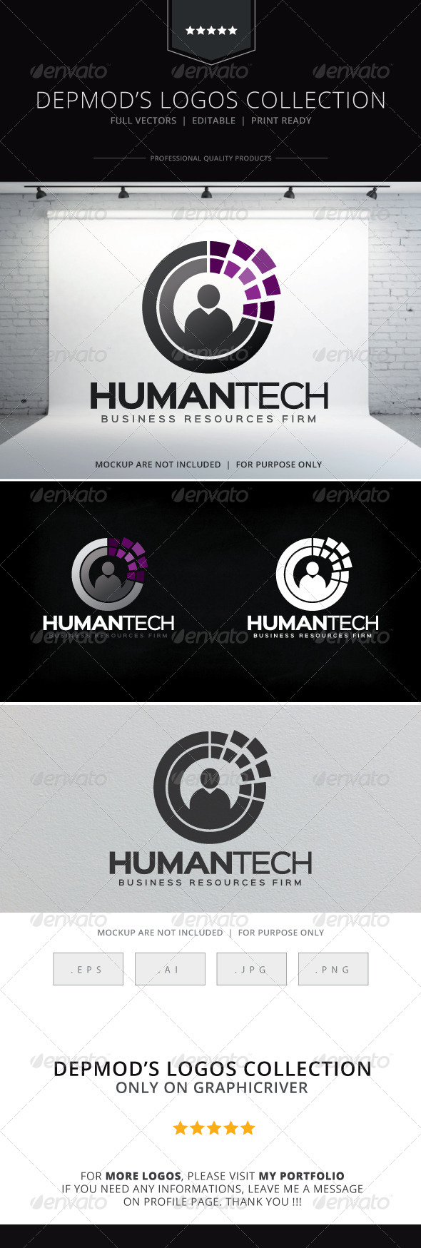 GraphicRiver Human Tech Logo 8659077 GraphicRiver Human Tech Logo 8659077