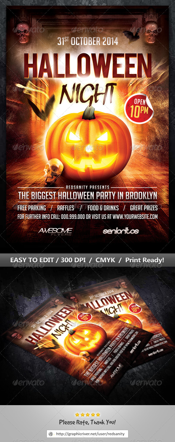 GraphicRiver Halloween Night Flyer 8659084 GraphicRiver Halloween Night Flyer 8659084