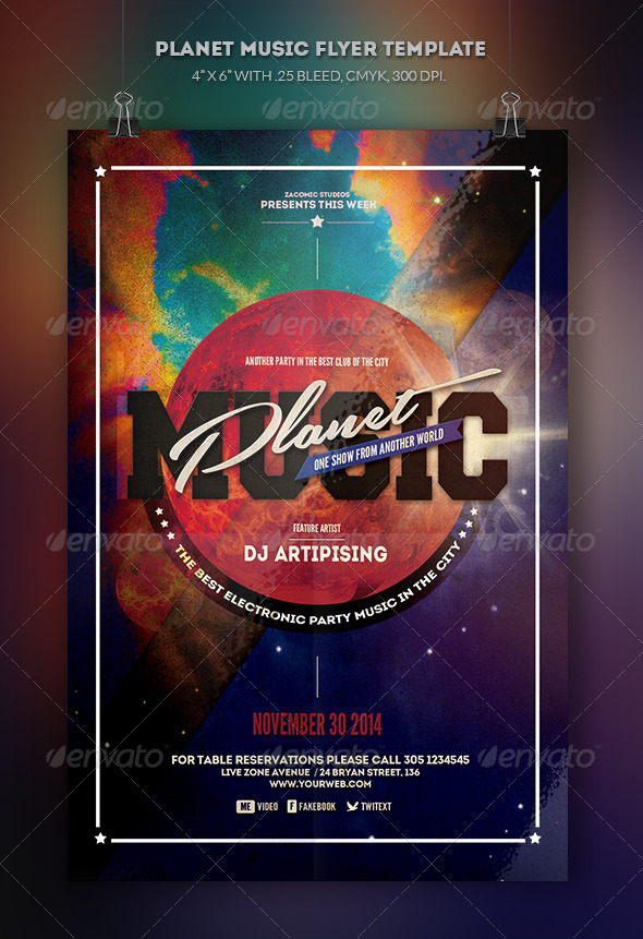 GraphicRiver Planet Music Flyer Template 8659103 GraphicRiver Planet Music Flyer Template 8659103