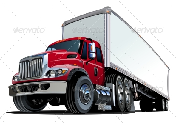 GraphicRiver Cartoon Semi Truck 8659146 GraphicRiver Cartoon Semi Truck 8659146