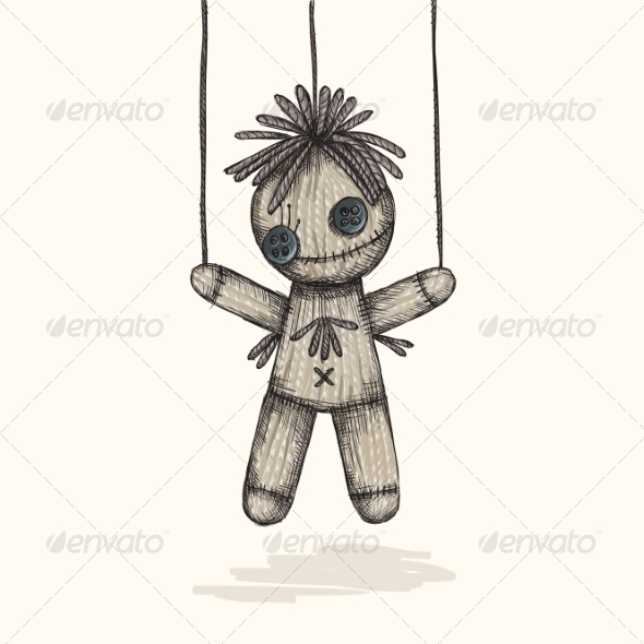 GraphicRiver Spooky Voodoo Doll in a Sketch Style 8659193 GraphicRiver Spooky Voodoo Doll in a Sketch Style 8659193