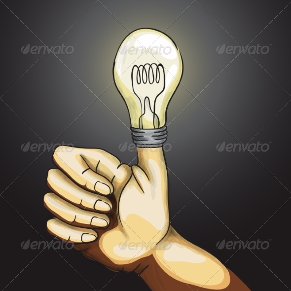 GraphicRiver Ok Hand Lamp Bulb 8659203 GraphicRiver Ok Hand Lamp Bulb 8659203