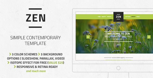 Zen - Multipurpose One Page Template