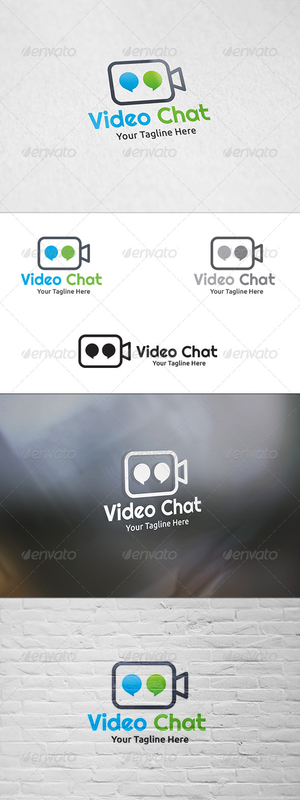 GraphicRiver Video Chat Logo Template 8659932 GraphicRiver Video Chat Logo Template 8659932