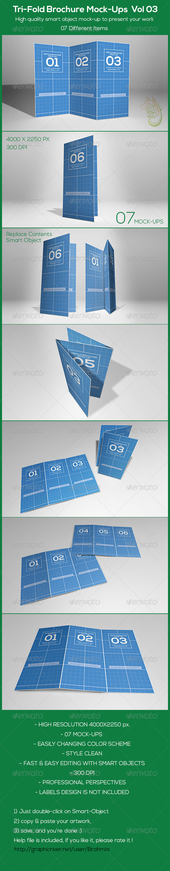 GraphicRiver Tri-Fold Brochure Mock-Ups Vol 03 8660167 GraphicRiver Tri-Fold Brochure Mock-Ups Vol 03 8660167