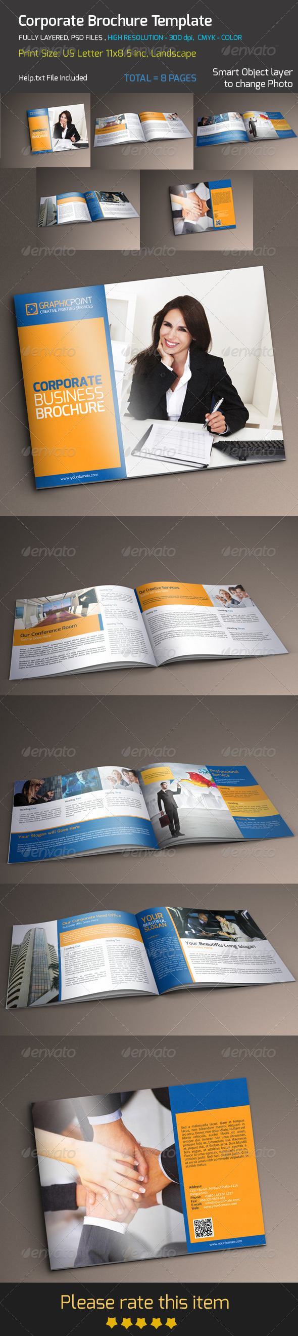 GraphicRiver Corporate Brochure Template 8660776 GraphicRiver Corporate Brochure Template 8660776