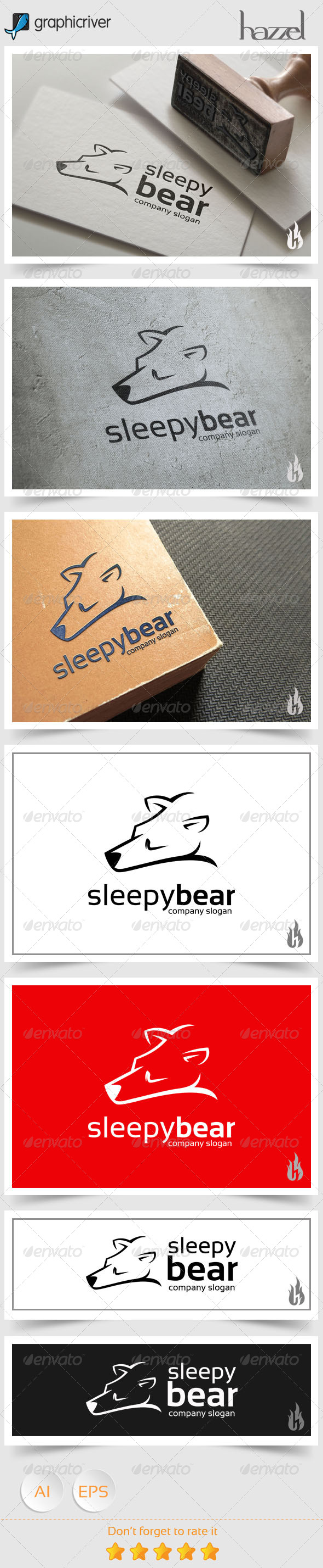 GraphicRiver Sleepy Bear Logo 8661477 GraphicRiver Sleepy Bear Logo 8661477