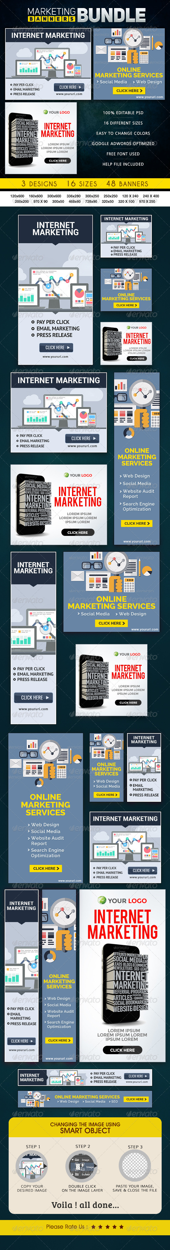 Marketing Banner Bundle - 3 Sets (Banners & Ads)