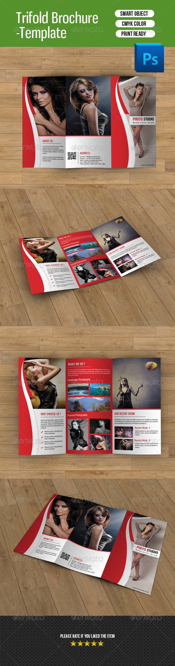 Trifold Brochure for Photography-V56 (Corporate)