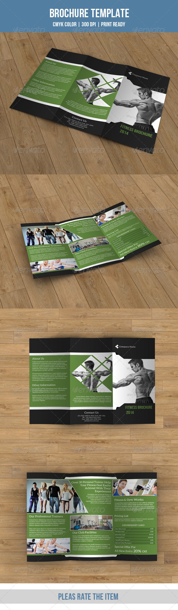 Gym Fitness Center Trifold-V57 (Corporate)