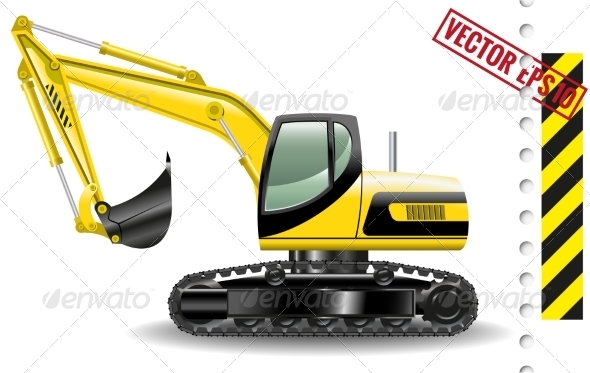 GraphicRiver Excavator 8662457 GraphicRiver Excavator 8662457
