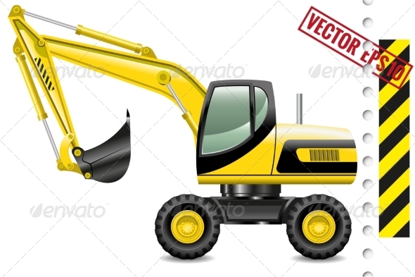 GraphicRiver Excavator 8662545 GraphicRiver Excavator 8662545