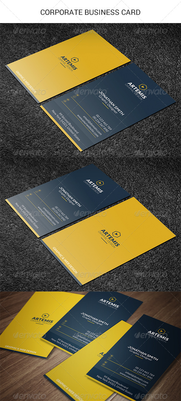Vertical Business Card (Corporate)
