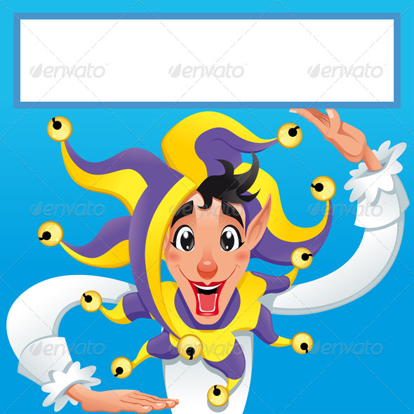 GraphicRiver Funny Joker Smiling with White Frame 8664062 GraphicRiver Funny Joker Smiling with White Frame 8664062