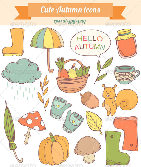 GraphicRiver Autumn Icons 8664072 GraphicRiver Autumn Icons 8664072