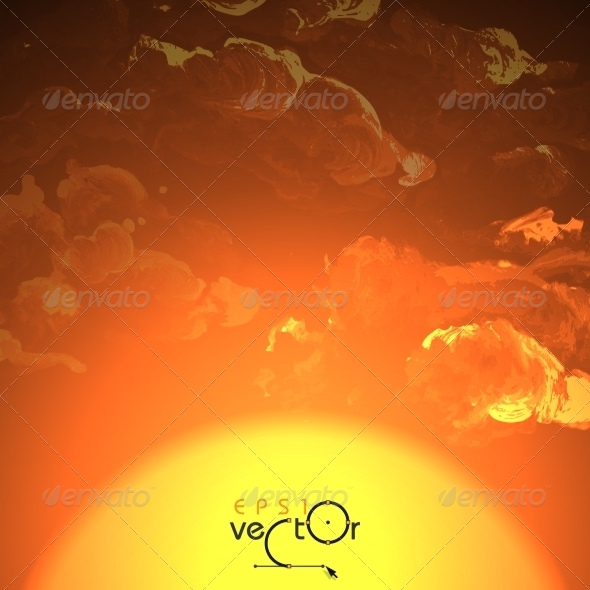 GraphicRiver Sunset Sunrise With Clouds 8664301 GraphicRiver Sunset Sunrise With Clouds 8664301