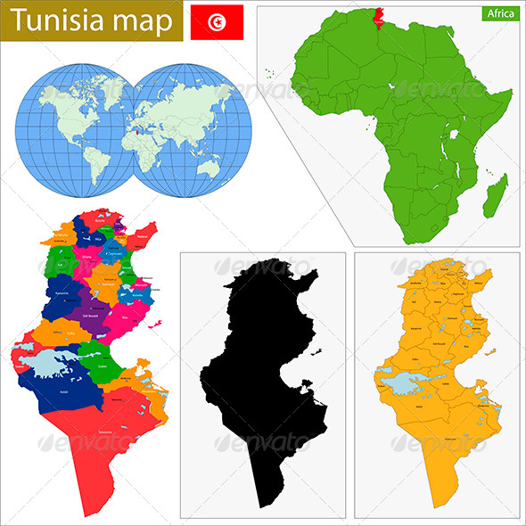 GraphicRiver Tunisia Map 8675771 GraphicRiver Tunisia Map 8675771