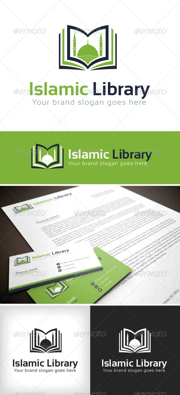 GraphicRiver Islamic Library Logo Template 8676005 GraphicRiver Islamic Library Logo Template 8676005