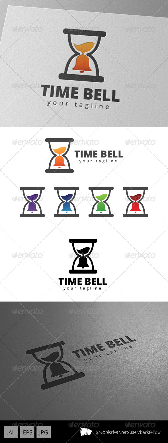 GraphicRiver Hourglass Time Bell Alarm Logo 8676050 GraphicRiver Hourglass Time Bell Alarm Logo 8676050