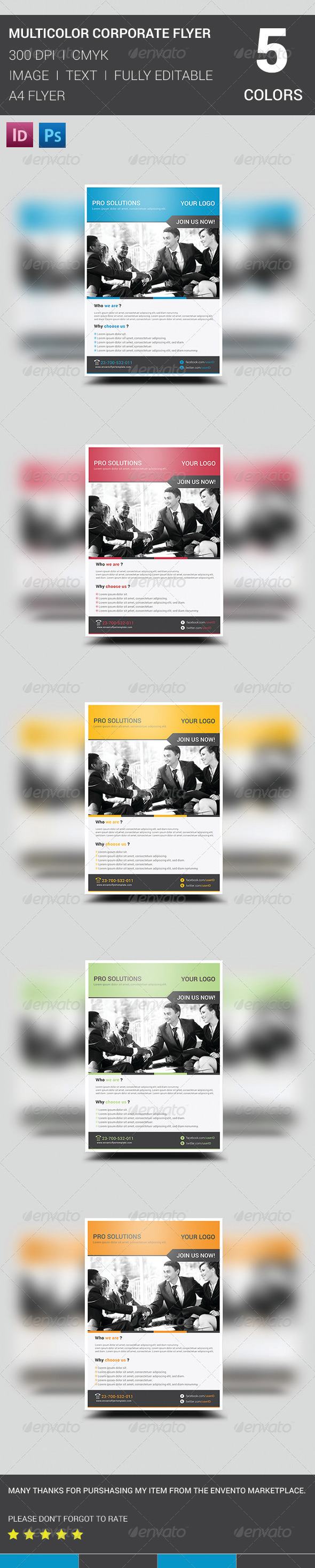 GraphicRiver Multicolor Corporate Flyer 8644612 GraphicRiver Multicolor Corporate Flyer 8644612