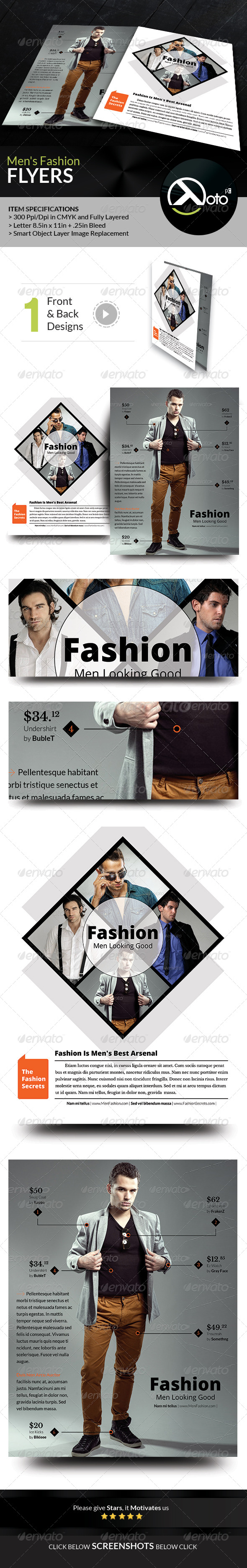 Men Fashion Style Clothing Flyers (Commerce)