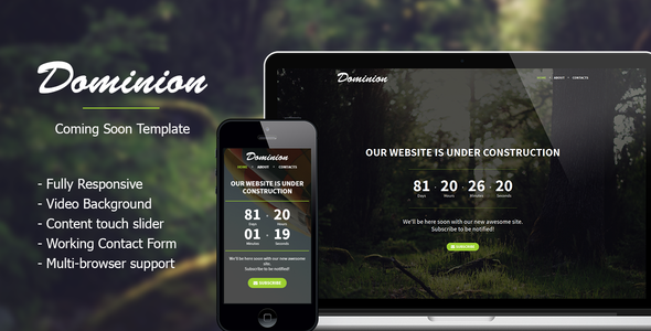Dominion - Responsive Coming Soon Template