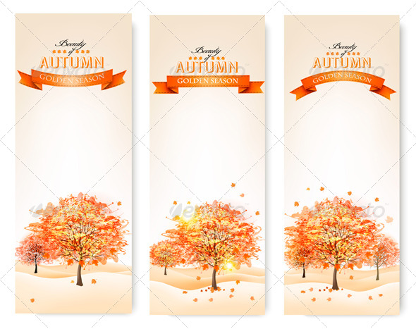 GraphicRiver Autumn background with colorful leaves and trees 8677181 GraphicRiver Autumn background with colorful leaves and trees 8677181