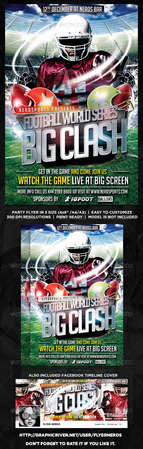 GraphicRiver Football World Series Big Clash Flyer 8617125 GraphicRiver Football World Series Big Clash Flyer 8617125